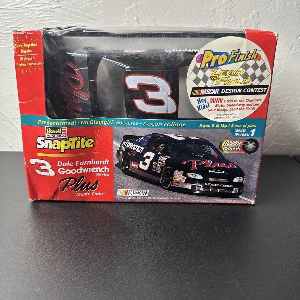 1998 Revell DALE EARNHARDT #3 Goodwrench Service Plus SnapTite Model Kit NIB